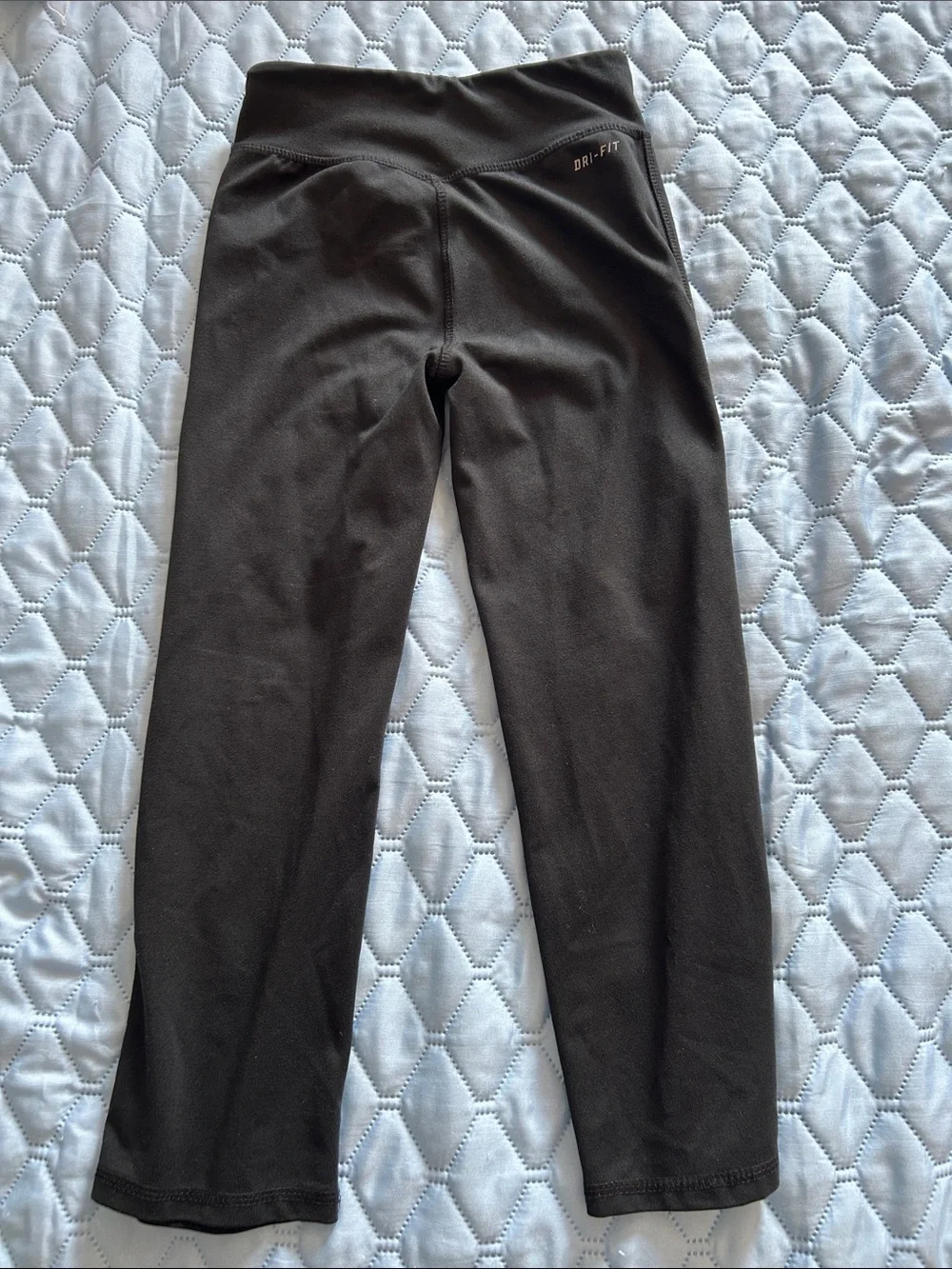 Nike Kids Black Leggings with White Swoosh